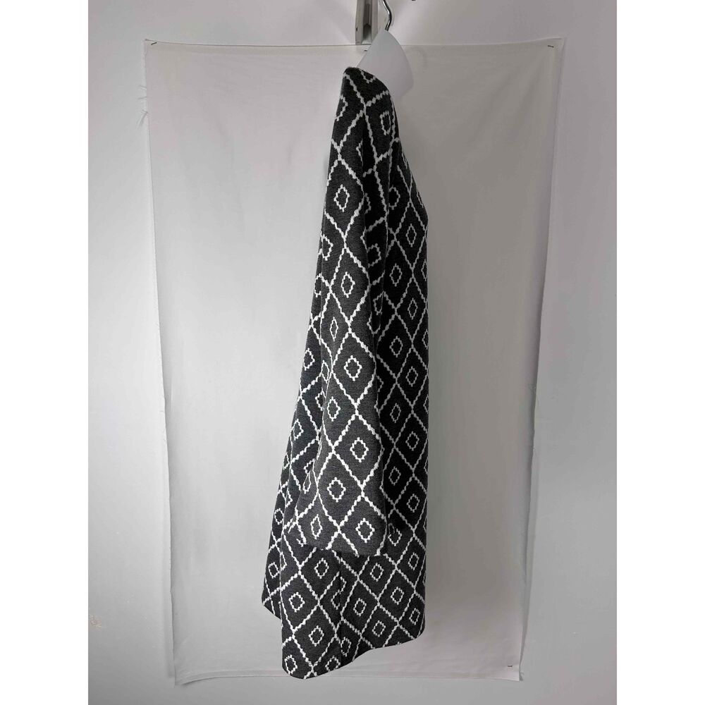 Loft Womens Geometric Pattern‎ Long Sleeve Shift Dress With Tie Cuffs Medium